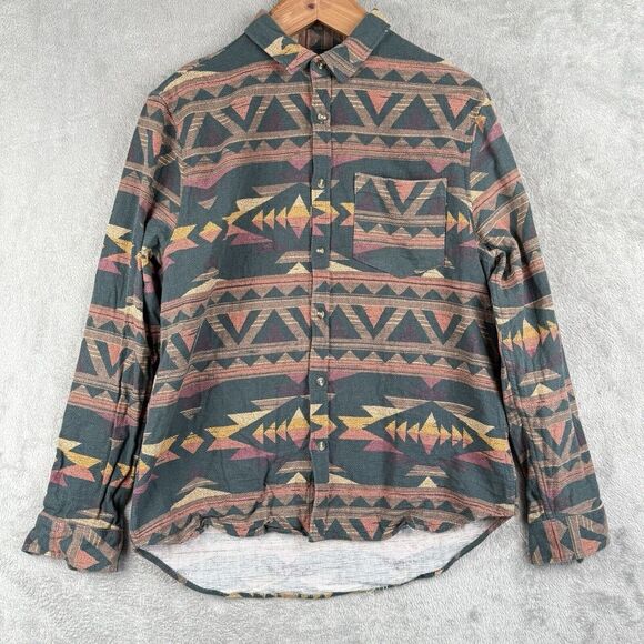 Cotton On Other - Cotton On Button Down Shirt Mens XL Aztec Print Navajo Cotton Textured Southwest